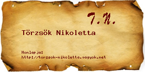 Törzsök Nikoletta névjegykártya